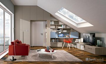 Zona studio con portale - Composizione 17 by Ferrimobili