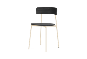 Friday dining chair no arms - sand frame - black back (no upholstery) - Black by Fest Amsterdam