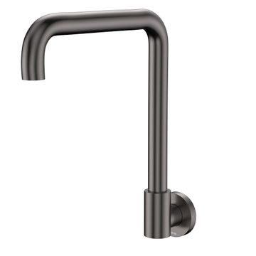 Kaya Squareline Wall Swivel Outlet Set, Gun Metal by Fienza