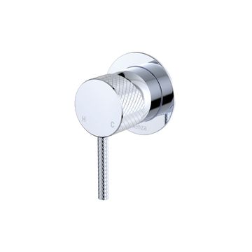 Axle Wall Mixer, Small Round Plate, Chrome by Fienza