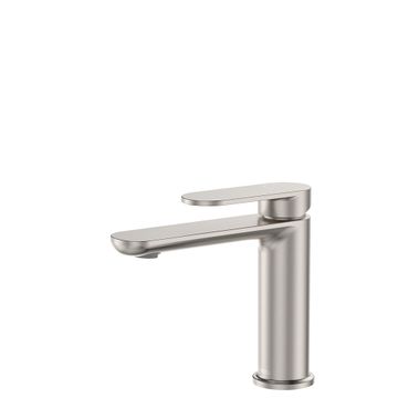 Empire Slim Cold Start Basin Mixer, Brushed Nickel by Fienza