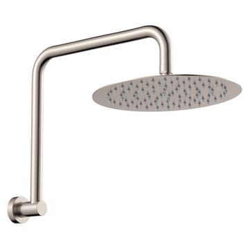 Kaya Gooseneck Shower Arm Set, Brushed Nickel by Fienza