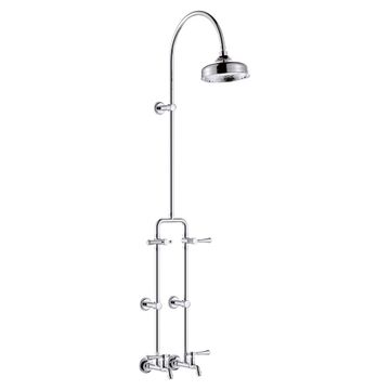 Lillian Lever Exposed Rail Shower & Bath Set, Chrome by Fienza