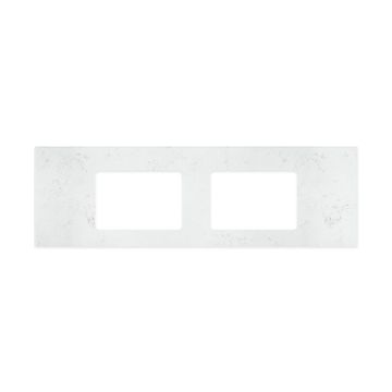 Bianco Marble Silica Free Stone Top, Rectangular Full Depth with Double Undermount Basin Holes, 1500mm by Fienza