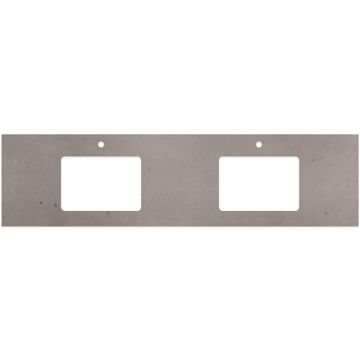 Urban Crete Silica Free Stone Top, Rectangular Full Depth with Double Undermount Basin Hole & Tap Holes, 1800mm by Fienza