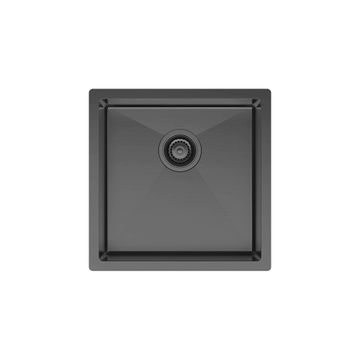 Hana 32L Single Kitchen Sink, PVD Carbon Metal by Fienza