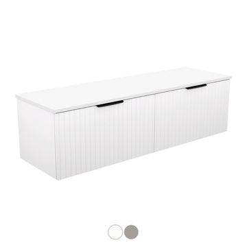 Bayview 1500 Double Bowl Wall Hung Vanity by Fienza