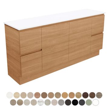 Carmen Door & Drawer 1800 Double Bowl Floor Standing Vanity by Fienza