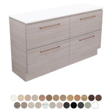 Carmen All Drawer 1500 Single Bowl Floor Standing Vanity by Fienza