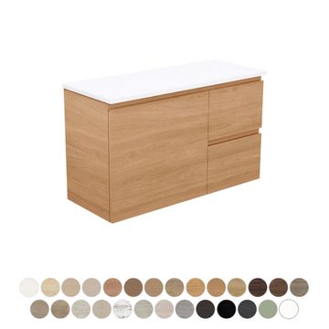 Carmen Ensuite Door & Drawer 900 Wall Hung Vanity by Fienza