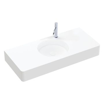 Encanto 1000 Solid Surface Wall Basin, 1 Tap Hole by Fienza