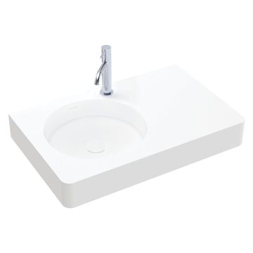 Encanto 700 Solid Surface Wall Basin, 1 Tap Hole by Fienza