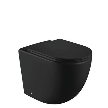 Koko Tornado Flush Wall-Faced Toilet Suite, Matte Black by Fienza