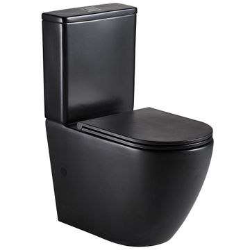 Koko Tornado Back-to-Wall Toilet Suite, Matte Black by Fienza