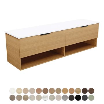 Kassi 1800 Double Bowl Wall Hung Vanity by Fienza