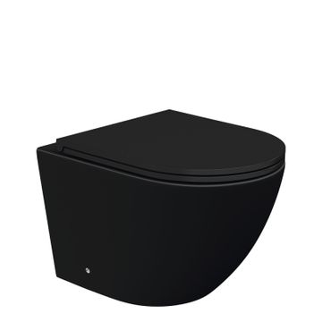 Koko Tornado Flush Wall Hung Toilet Suite, Matte Black by Fienza