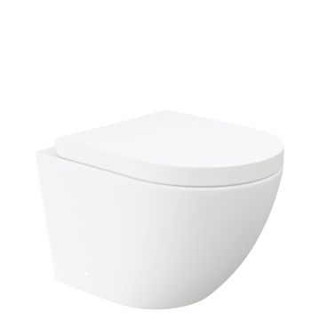 Koko Tornado Flush Wall Hung Toilet Suite, Matte White by Fienza
