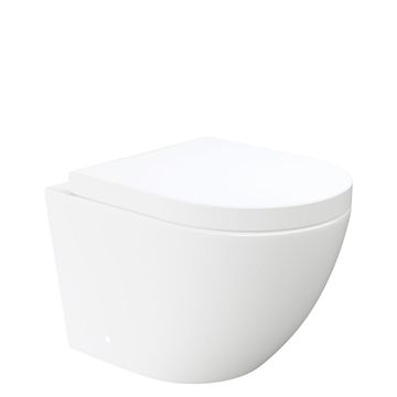 Koko Tornado Flush Wall Hung Toilet Suite, Gloss White by Fienza