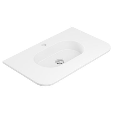 Lola Matte Full Depth Curved Ceramic Basin Top 750mm 1TH by Fienza