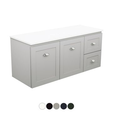 Newport Door & Drawer 1200 Single Bowl Wall Hung Vanity by Fienza
