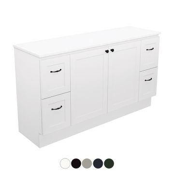 Newport Door & Drawer 1500 Double Bowl Floor Standing Vanity by Fienza