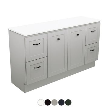 Newport Door & Drawer 1500 Single Bowl Floor Standing Vanity by Fienza