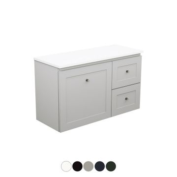 Newport Ensuite Door & Drawer 900 Wall Hung Vanity by Fienza