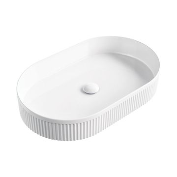 Eleanor Oval Above Counter Fluted Basin by Fienza