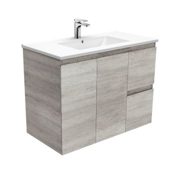 Dolce Edge Industrial 900 Wall-Hung Vanity by Fienza