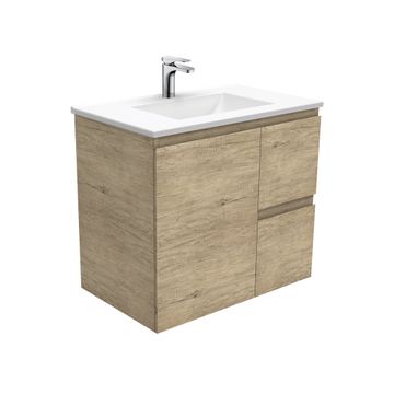 Vanessa Edge Scandi Oak 750 Wall-Hung Vanity by Fienza