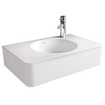 Encanto 470 Solid Surface Wall Basin, 1 Tap Hole by Fienza - view 2