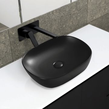 Koko 465 Matte Black Above Counter Basin by Fienza - view 2