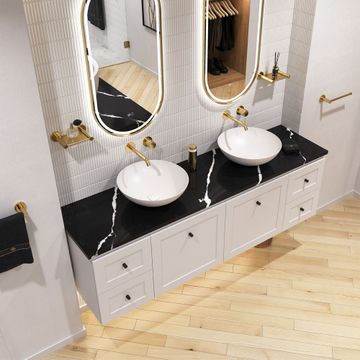 Aluca Above Counter Basin, Matte White by Fienza - view 4