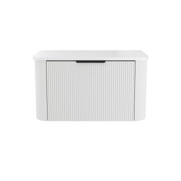 Minka Curved Satin White 750 Wall Hung Cabinet by Fienza - view 2
