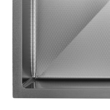 Hana Anti-Scratch 40L Single Kitchen Sink, PVD Gun Metal by Fienza - view 2