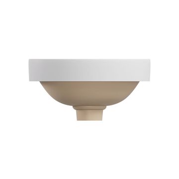 Aluca Round Semi-Inset Basin, Matte White by Fienza - view 3