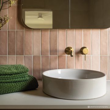Axle Wall Basin/Bath Mixer Set, Round Plates, 160mm Outlet, Urban Brass by Fienza - view 2