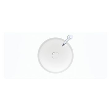 Encanto 1000 Solid Surface Wall Basin, 1 Tap Hole by Fienza - view 2