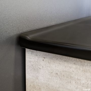 Dolce Matte Black Fingerpull Gloss White 750 Vanity On Kickboard by Fienza - view 4