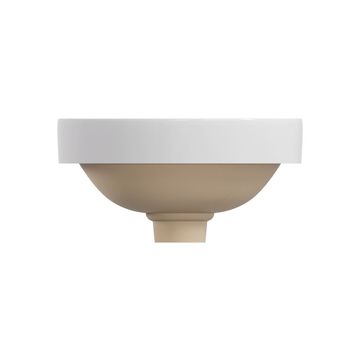 Aluca Round Semi-Inset Basin, Gloss White by Fienza - view 3