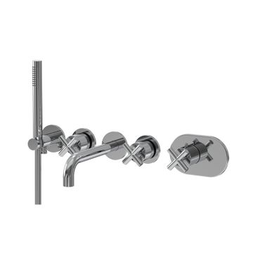 Two outlets built in bath mixer F1429X2 by FIMA Carlo Frattini