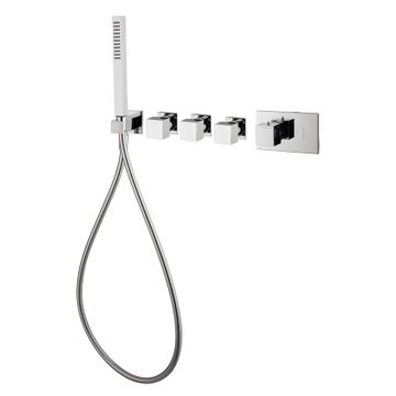 Built-in single lever bath/shower mixer with three outlets F3968X3 by FIMA Carlo Frattini