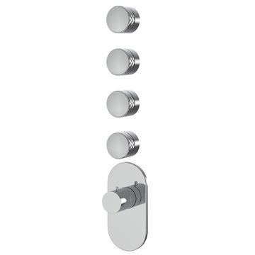 Thermostatic built-in shower mixer Texture Collection – Spillo Tech F5623X4 by FIMA Carlo Frattini