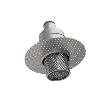 Micro shower head for flush-to-wall installation, Texture G F3610GL by FIMA Carlo Frattini