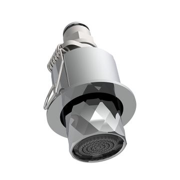 Concealed micro shower head with spring fastening system, Texture X F3710XE by FIMA Carlo Frattini