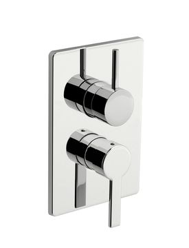 Sweet 46 External part for wall-mounted built-in shower mixer with four-way diverter by Fir Italia