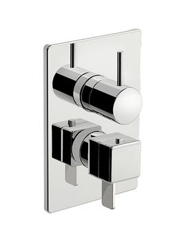 Kelio 63 External part for wall-mounted built-in thermostatic shower  mixer with stop valve and three-way diverter by Fir Italia
