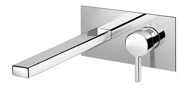 Kley 68 External part for wall-mounted built-in basin mixer with plate, 252 mm long, center distance 234 mm long by Fir Italia
