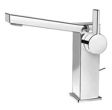 Kley 68 Wash basin mixer 160 mm high, center distance 121 mm long, with pop-up drain and pull-rod by Fir Italia