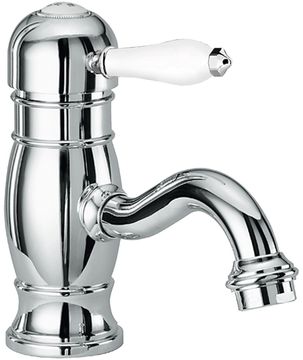 Melrose 71 Wash basin mixer, 150 mm high, center distance 130 mm long, with pop-up drain and pull-rod by Fir Italia